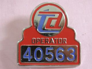 Obsolete York City Transit Subway Ta Nycta Railroad Operator Nyc Badge