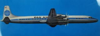 Vintage Panam Airlines 7 Clipper Pan American Douglas Dc - 7c Postcard 1950s