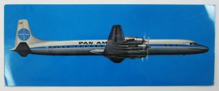 Vintage PanAm Airlines 7 Clipper Pan American Douglas DC - 7C Postcard 1950s 2