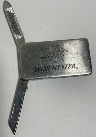 Winchester Stainless Steel Belt / Money Clip Knife (vintage)