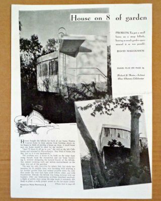 Santa Monica Richard Neutra Architect Malcolmson Guest House Photo Page 1937 Vtg