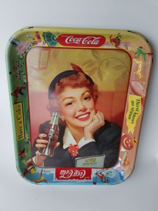 1953 Coke Coca Cola Serving Tray Thirst Knows No Season Have A Coke Vintage Adv