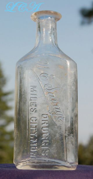 Old Miles City Montana Antique Bottle W.  E.  Savage Druggist