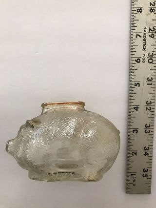 Vintage Pressed Glass Piggy Bank Top Coin Slot