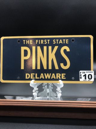 Rare Expired Drag Racing Race Car Delaware Vanity License Plate Tag Non Active
