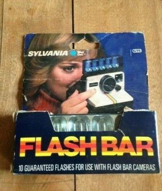 Vintage Sylvania Blue Dot 10 Flashes Flash Bar For Polaroid Camera Nib/nos