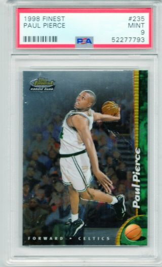 Paul Pierce 1998 Topps Finest 235 Sp Rookie Boston Celtics Rare (hof) Psa 9