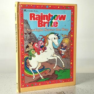 Vtg 80s 1985 Golden Book Hc Rainbow Brite Starlight Saves The Day Nostalgia Lit