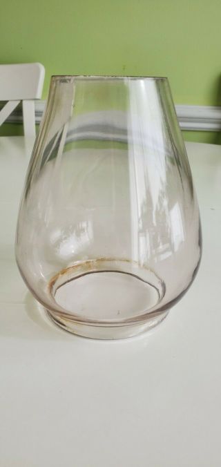 Clear Extended Base Tall Glass Globe For Railroad Railway Lanterns 5 5/8 Rr Ry