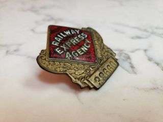 Vintage Rea Railway Express Agency Employee Hat Badge Very Old Badge