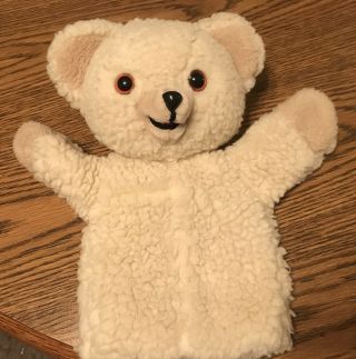 Vtg Snuggle Fabric Softener Bear Hand Puppet Plush 1986 Lever Bros Russ Bear
