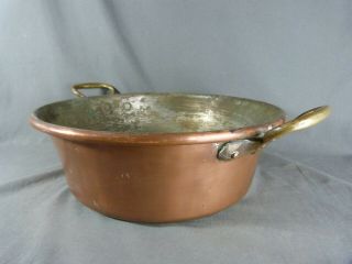 Antique Heavy French Copper Jam Confiture Pot Pan 8 L Capacity