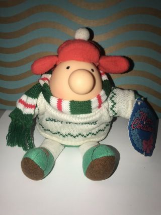 Vintage Ziggy Plush Doll Christmas Jolly Holidays Sweater Tom Wilson 1991