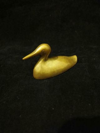 Cute Brass Duck Vintage