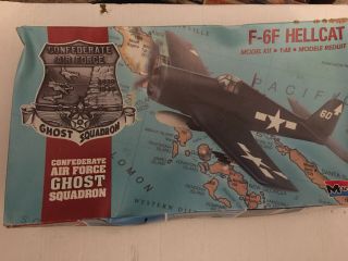 Vintage Monogram 1/48 Grumman F6f Hellcat Confederate Air Force Ghost Squadron