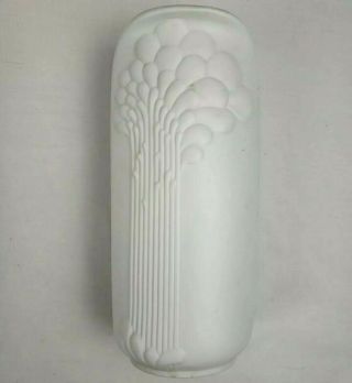 Vintage Ak Kaiser West Germany White Matte Rose Flowers Bud Vase Small 8 " Inch