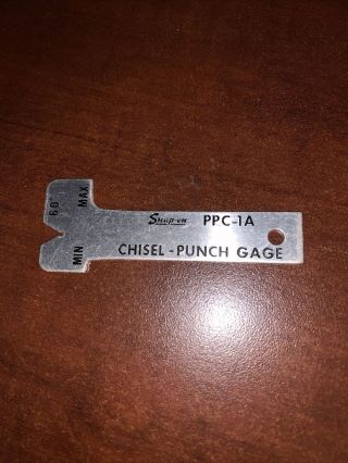 Snap - On Ppc - 1a Chisel Punch Gage Gauge Vintage Usa Made