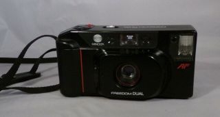 Vintage Minolta Camera Freedom Dual 35mm Film Point & Shoot & Neck Strap