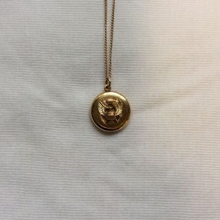 Vintage Wwii Sweetheart Locket With Army Insignia Gold Filled