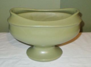Vintage Mccoy Floraline 441 Usa Footed Sage Green Pottery Planter Vase,