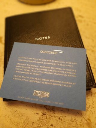 Smythson Of Bond Street Leather Bound Notebook Concorde Ba