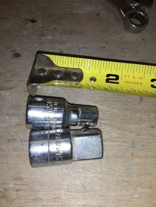 Vintage Craftsman 2 Socket Adapters - V - 3/8 " To 1/2 " And 3/8 " To 3/8 " - H - 43537
