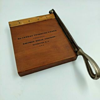 Vintage No 1 Kodak Trimming Board Eastman Kodak Company Wood