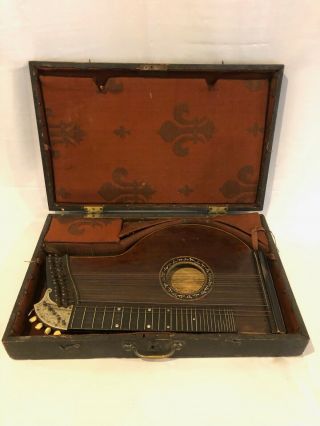 Antique Vintage Mandolin Guitar Harp Case,  Music,  1800 