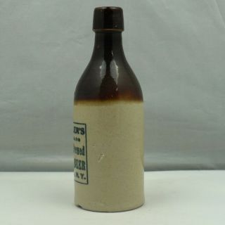 Ginger Beer Bottle Friedler ' s Rochester,  NY Stoneware Stone Pottery Antique 3