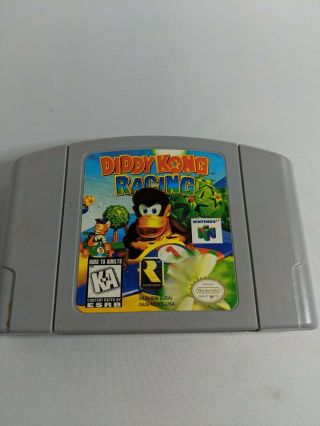 Diddy Kong Racing (nintendo 64,  1997) N64 Authentic Cartridge - Vintage