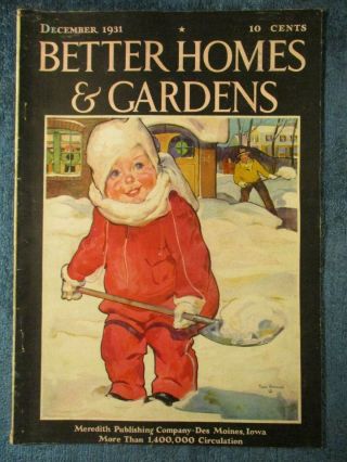Vintage Better Homes & Gardens Dec,  1931,  Christmas Issue Paul Gerding Cover