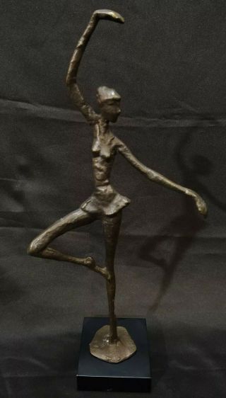 Exquisite Vintage Bronze Art Sculpture Dancer Ballerina Theatre Ballet Abstract