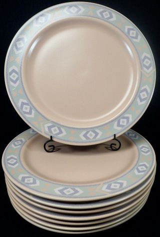 Vintage Treasure Craft Ceramic Dinner Plates Set Of (5) Southwest Design Japan