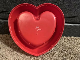 Vintage 80’s Tonka Pound Puppies Red Heart Plastic Play Pretend Food Dish 3