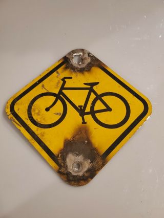 Awesome Vintage Roached Metal Bike Bicycle Sign