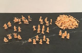 96 Vtg 1950s Cake Toppers Mini Figures Pink Plastic 1.  5 " Dancers & Many Others