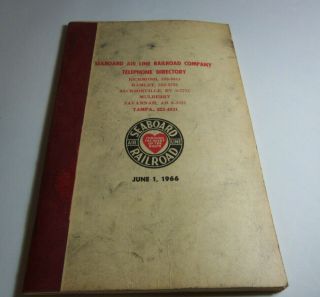 1966 Telephone Directory Book Seaboard Air Line Railroad Co.  344