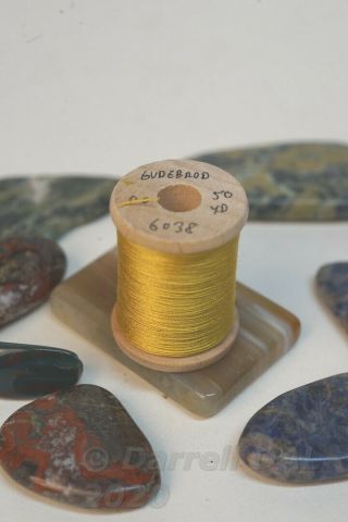Vintage Gold 6038 Silk Thread For Bamboo Fly Rods 100 Yds Size 00.  Last Spool