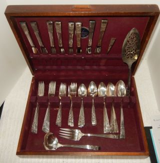 54 Pc Service For 8 Coronation By Community Silverplate 1936 Vintage Flatware