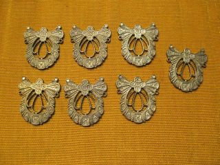 Vtg Bowed Wreathes Spacers Brass Jewelry Findings Stampings 1 "
