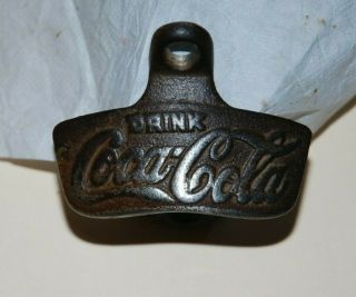 Vintage " Drink Coca - Cola " Starr X Cast Iron 4th Gen Wall Mounted Bottle Opener