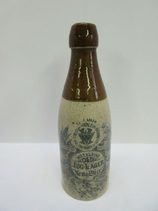 Antique Christian Moerlein Brewing Co.  Old Stoneware Jug Lager Beer Cincinnati