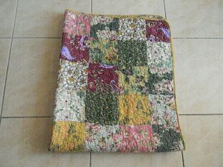 Vintage Hand Made Patch Work Lap Quilt