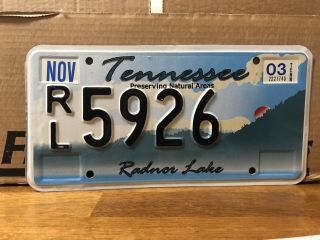 2003 Tennessee Radnor Lake License Plate