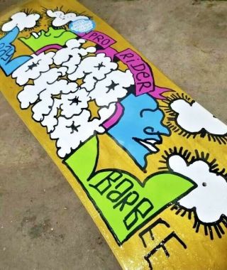 Krooked Ray Barbee Pro Model Clouds Deck - 9.  5 " X 31.  75 " - Mark Gonzales Art