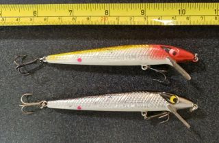 2 Vintage Smithwick Rogue Fishing Lures Red/yellow
