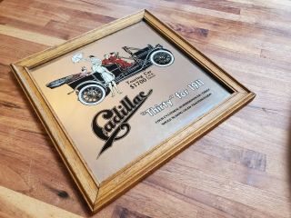 Cadillac Car Automotive Logo Distressed Mirror Advertising Thirty For 1911