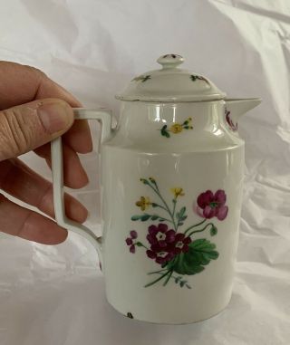 Antique 18thc Royal Vienna Porcelain Floral Tea Pot