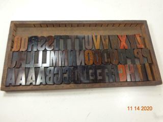 Printing Letterpress Printer Block Antique Wood Alphabet Marked Print Cut