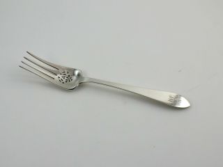 Tiffany Faneuil Sterling Silver Cold Meat Serving Fork - 8 7/8 " - W/monogram